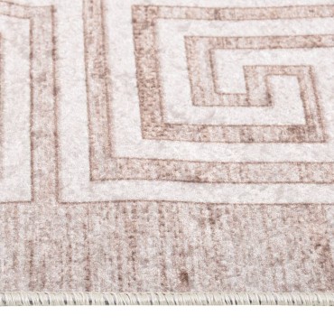 vidaXL Χαλί Πλενόμενο Αντιολισθητικό Μπεζ 120x180cm