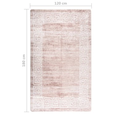 vidaXL Χαλί Πλενόμενο Αντιολισθητικό Μπεζ 120x180cm