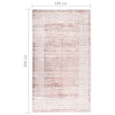 vidaXL Χαλί Πλενόμενο Αντιολισθητικό Μπεζ 190x300cm