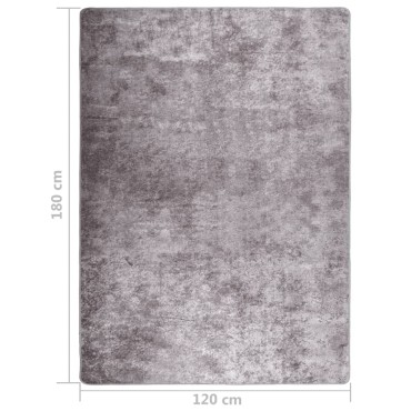 vidaXL Χαλί Πλενόμενο Αντιολισθητικό Γκρι 120x180cm