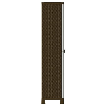vidaXL Πλαστικό Ντουλάπι 68x39x171,5cm με Σχεδιασμό σε Στυλ Ρατάν 1 τεμ.