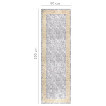 vidaXL Χαλί Πλενόμενο Αντιολισθητικό Γκρι 80x300cm