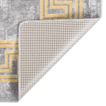 vidaXL Χαλί Πλενόμενο Αντιολισθητικό Γκρι 120x180cm