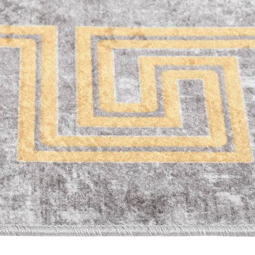 vidaXL Χαλί Πλενόμενο Αντιολισθητικό Γκρι 120x180cm