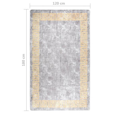 vidaXL Χαλί Πλενόμενο Αντιολισθητικό Γκρι 120x180cm