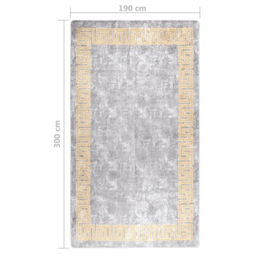 vidaXL Χαλί Πλενόμενο Αντιολισθητικό Γκρι 190x300cm