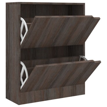 vidaXL Παπουτσοθήκη 2 Πόρτες Γκρι Sonoma Δρυς 59x24x74cm Επεξ. Ξύλο