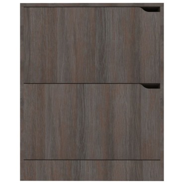 vidaXL Παπουτσοθήκη 2 Πόρτες Γκρι Sonoma Δρυς 59x24x74cm Επεξ. Ξύλο