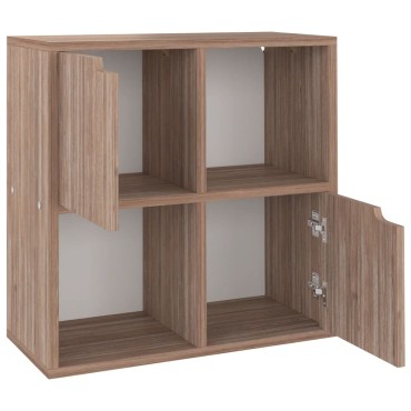 vidaXL Βιβλιοθήκη Γκρι / Sonoma Δρυς 60x27,5x59,5cm από Επεξ. Ξύλο 1 τεμ.