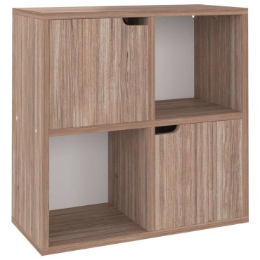 vidaXL Βιβλιοθήκη Γκρι / Sonoma Δρυς 60x27,5x59,5cm από Επεξ. Ξύλο 1 τεμ.