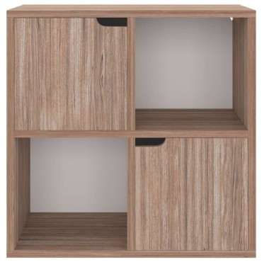 vidaXL Βιβλιοθήκη Γκρι / Sonoma Δρυς 60x27,5x59,5cm από Επεξ. Ξύλο 1 τεμ.