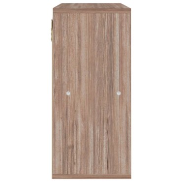 vidaXL Βιβλιοθήκη Γκρι / Sonoma Δρυς 60x27,5x59,5cm από Επεξ. Ξύλο 1 τεμ.