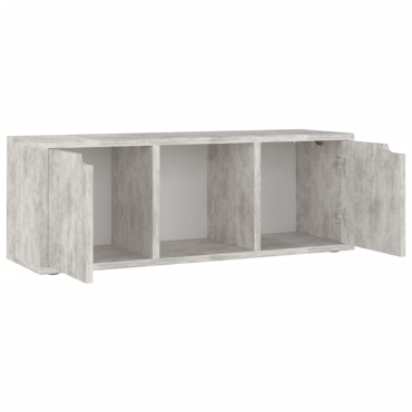 vidaXL Έπιπλο Τηλεόρασης Σκυρόδεμα 88,5x27,5x30,5cm από Επεξ. Ξύλο