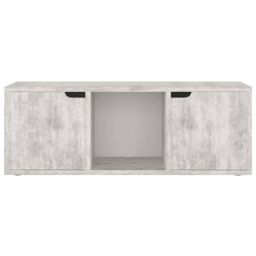 vidaXL Έπιπλο Τηλεόρασης Σκυρόδεμα 88,5x27,5x30,5cm από Επεξ. Ξύλο