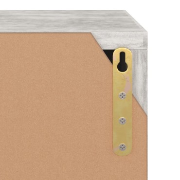 vidaXL Έπιπλο Τηλεόρασης Σκυρόδεμα 88,5x27,5x30,5cm από Επεξ. Ξύλο