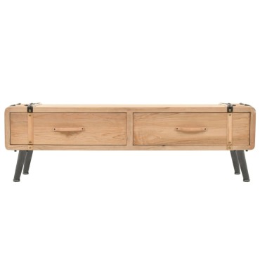 vidaXL Έπιπλο Τηλεόρασης 110x33x35cm από Μασίφ Ξύλο Ελάτης