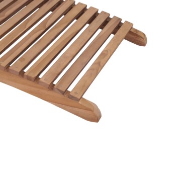 vidaXL Ξαπλώστρα Πτυσσόμενη από Μασίφ Ξύλο Teak 175x50x55cm 1 τεμ.