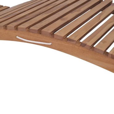 vidaXL Ξαπλώστρα Πτυσσόμενη από Μασίφ Ξύλο Teak 175x50x55cm 1 τεμ.