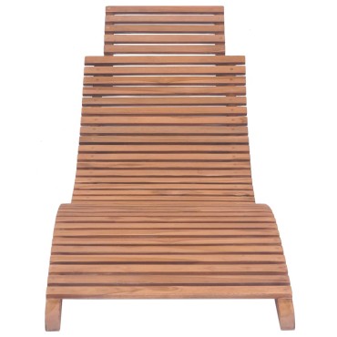 vidaXL Ξαπλώστρα Πτυσσόμενη από Μασίφ Ξύλο Teak 175x50x55cm 1 τεμ.