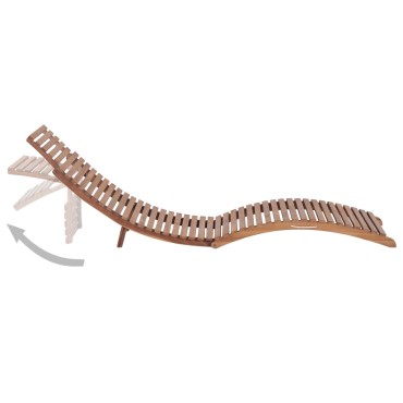 vidaXL Ξαπλώστρα Πτυσσόμενη από Μασίφ Ξύλο Teak 175x50x55cm 1 τεμ.