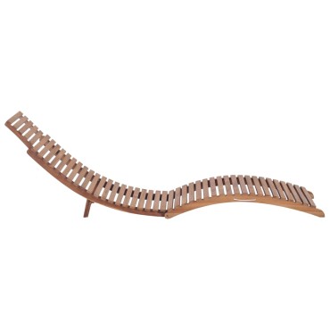 vidaXL Ξαπλώστρα Πτυσσόμενη από Μασίφ Ξύλο Teak 175x50x55cm 1 τεμ.