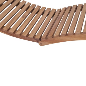 vidaXL Ξαπλώστρα Πτυσσόμενη από Μασίφ Ξύλο Teak 175x50x55cm 1 τεμ.
