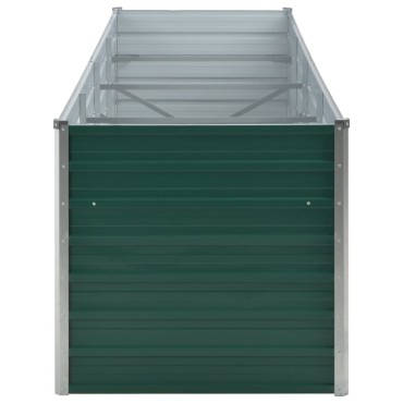 vidaXL Ζαρντινιέρα Υπερυψωμένη Πράσινη 320x80x77 εκ. Γαλβαν. Χάλυβας