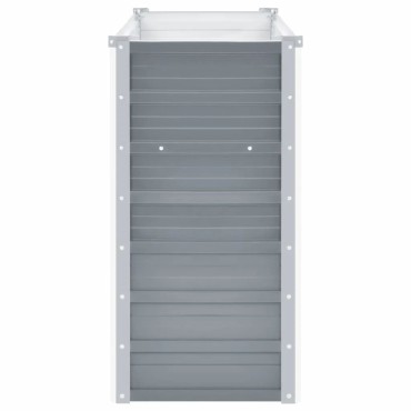 vidaXL Ζαρντινιέρα Υπερυψωμένη Γκρι 160x40x77 εκ. Γαλβανισμ. Χάλυβας