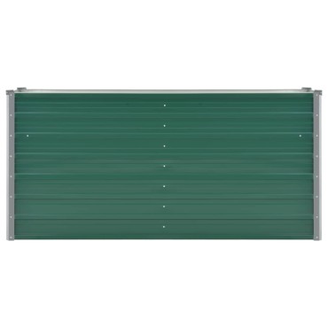 vidaXL Ζαρντινιέρα Υπερυψωμένη Πράσινη 160x40x77 εκ. Γαλβαν. Χάλυβας