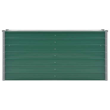 vidaXL Ζαρντινιέρα Υπερυψωμένη Πράσινη 160x40x77 εκ. Γαλβαν. Χάλυβας