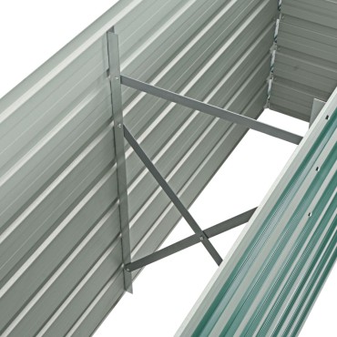 vidaXL Ζαρντινιέρα Υπερυψωμένη Πράσινη 160x40x77 εκ. Γαλβαν. Χάλυβας