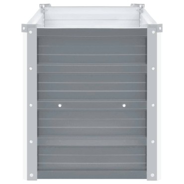 vidaXL Ζαρντινιέρα Υπερυψωμένη Γκρι 160x40x45 εκ. Γαλβανισμ. Χάλυβας