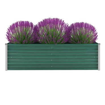 vidaXL Ζαρντινιέρα Υπερυψωμένη Πράσινη 160x40x45 εκ. Γαλβαν. Χάλυβας