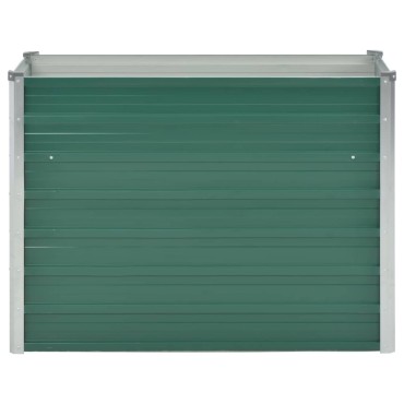 vidaXL Ζαρντινιέρα Υπερυψωμένη Πράσινη 100x40x77 εκ. Γαλβαν. Χάλυβας