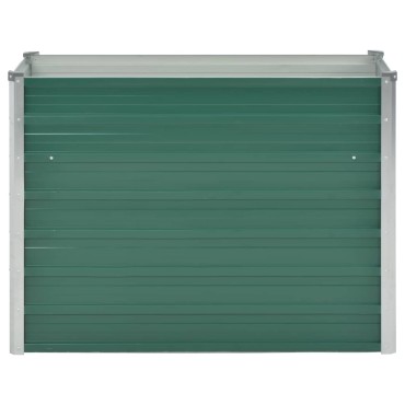 vidaXL Ζαρντινιέρα Υπερυψωμένη Πράσινη 100x40x77 εκ. Γαλβαν. Χάλυβας