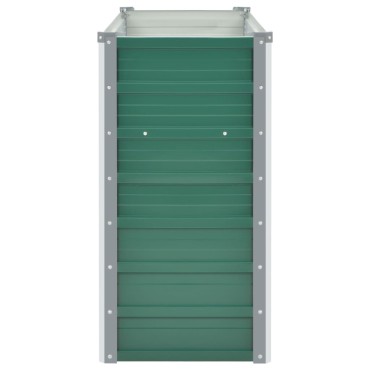 vidaXL Ζαρντινιέρα Υπερυψωμένη Πράσινη 100x40x77 εκ. Γαλβαν. Χάλυβας