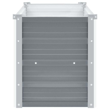 vidaXL Ζαρντινιέρα Υπερυψωμένη Γκρι 100x40x45 εκ. Γαλβανισμ. Χάλυβας
