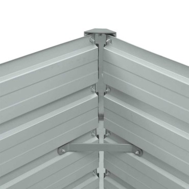 vidaXL Ζαρντινιέρα Υπερυψωμένη Γκρι 100x40x45 εκ. Γαλβανισμ. Χάλυβας