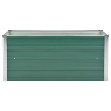 vidaXL Ζαρντινιέρα Υπερυψωμένη Πράσινη 100x40x45 εκ. Γαλβαν. Χάλυβας