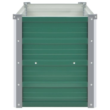 vidaXL Ζαρντινιέρα Υπερυψωμένη Πράσινη 100x40x45 εκ. Γαλβαν. Χάλυβας