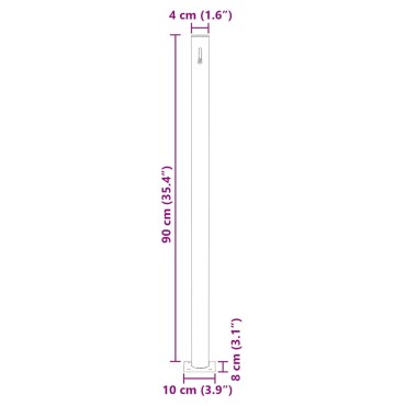 vidaXL Σκίαστρο Πλαϊνό Συρόμενο Κρεμ 140 x 300 εκ.
