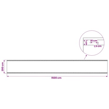 vidaXL Μουσαμάς με Ύφανση Leno Λευκός 2 x 15 μ. 260 γρ./μ²