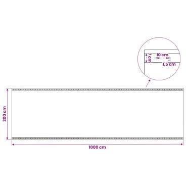 vidaXL Μουσαμάς με Ύφανση Leno Λευκός 3 x 10 μ. 260 γρ./μ²
