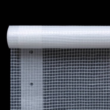 vidaXL Μουσαμάς με Ύφανση Leno Λευκός 4 x 10 μ. 260 γρ./μ²