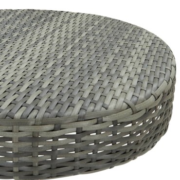 vidaXL Τραπέζι Κήπου Γκρι 60,5x106cm από Συνθετικό Ρατάν 1 τεμ.