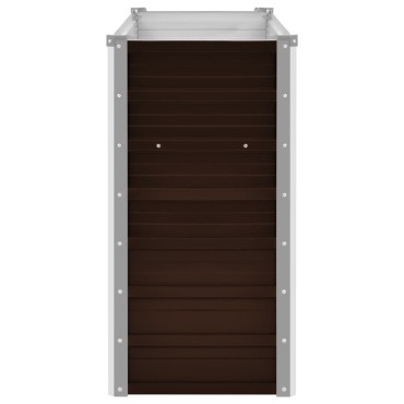 vidaXL Ζαρντινιέρα Υπερυψωμένη Καφέ 160x40x77 εκ. Γαλβανισμ. Χάλυβας