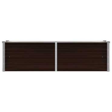 vidaXL Ζαρντινιέρα Υπερυψωμένη Καφέ 160x40x45 εκ. Γαλβανισμ. Χάλυβας