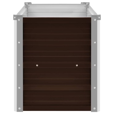 vidaXL Ζαρντινιέρα Υπερυψωμένη Καφέ 160x40x45 εκ. Γαλβανισμ. Χάλυβας