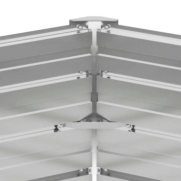 vidaXL Ζαρντινιέρα Υπερυψωμένη Καφέ 129x129x77 εκ. Γαλβανισμ. Χάλυβας