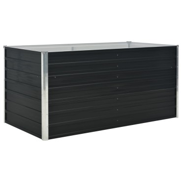 vidaXL Ζαρντινιέρα Ψηλή Ανθρακί 160x80x77 εκ. από Γαλβανισμένο Χάλυβα